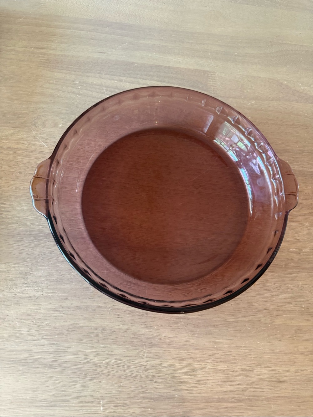 Vintage Pyrex Amethyst Glass Pie Plate 229 Purple Fluted Deep Dish 9.5" USA